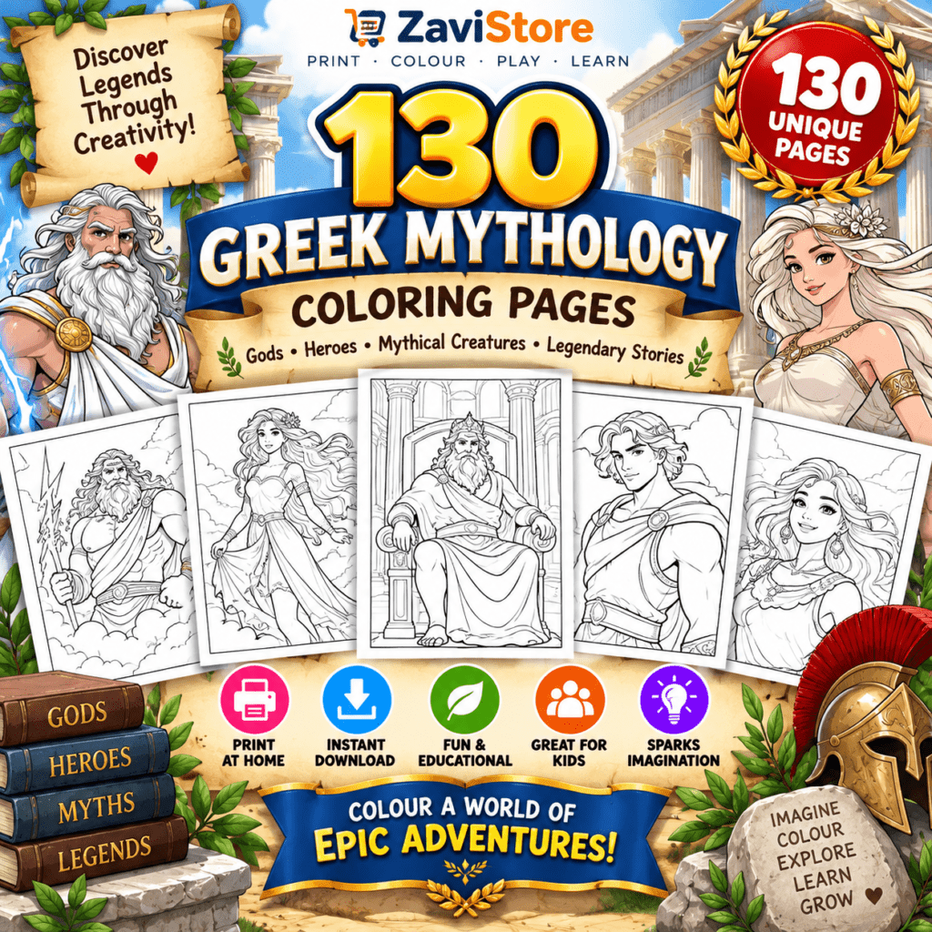 130 Greek Mythology Cartoon Characters